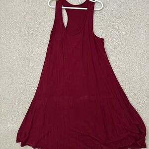 Sleeveless Burgundy Dress